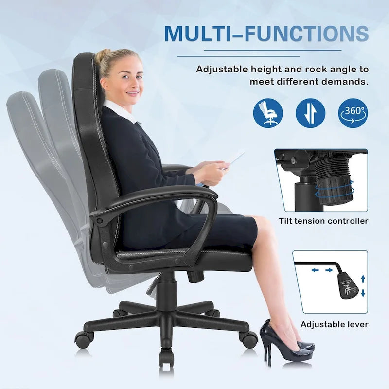 Homall Ergonomic High-Back Leather Gaming and Office Chair 5