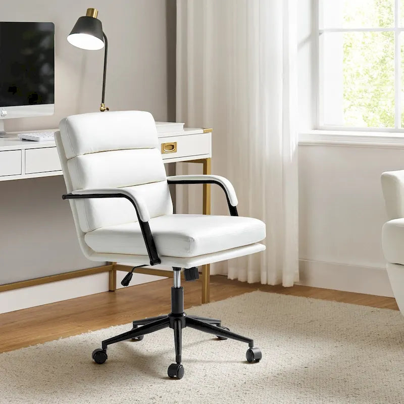 Joseph Contemporary Faux Leather Task Chair with Tilt Lock and Center Tilt by HULALA HOME 47