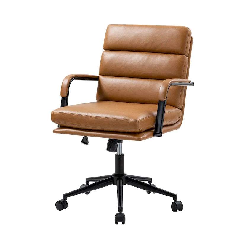 Joseph Contemporary Faux Leather Task Chair with Tilt Lock and Center Tilt by HULALA HOME 2