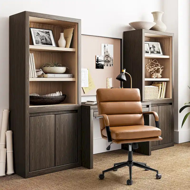 Joseph Contemporary Faux Leather Task Chair with Tilt Lock and Center Tilt by HULALA HOME 3