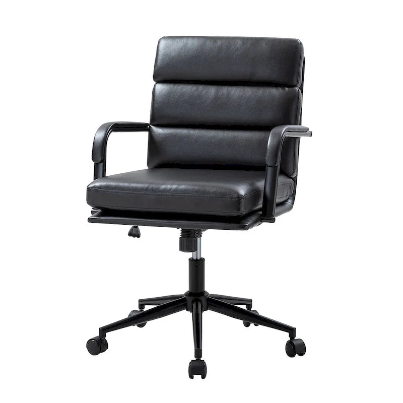 Joseph Contemporary Faux Leather Task Chair with Tilt Lock and Center Tilt by HULALA HOME 5