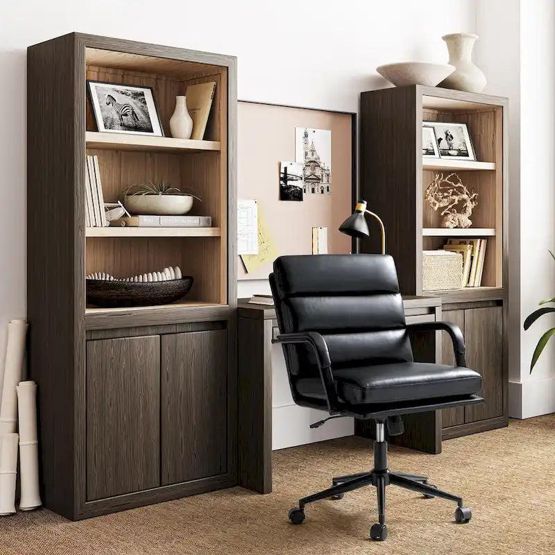 Joseph Contemporary Faux Leather Task Chair with Tilt Lock and Center Tilt by HULALA HOME 6