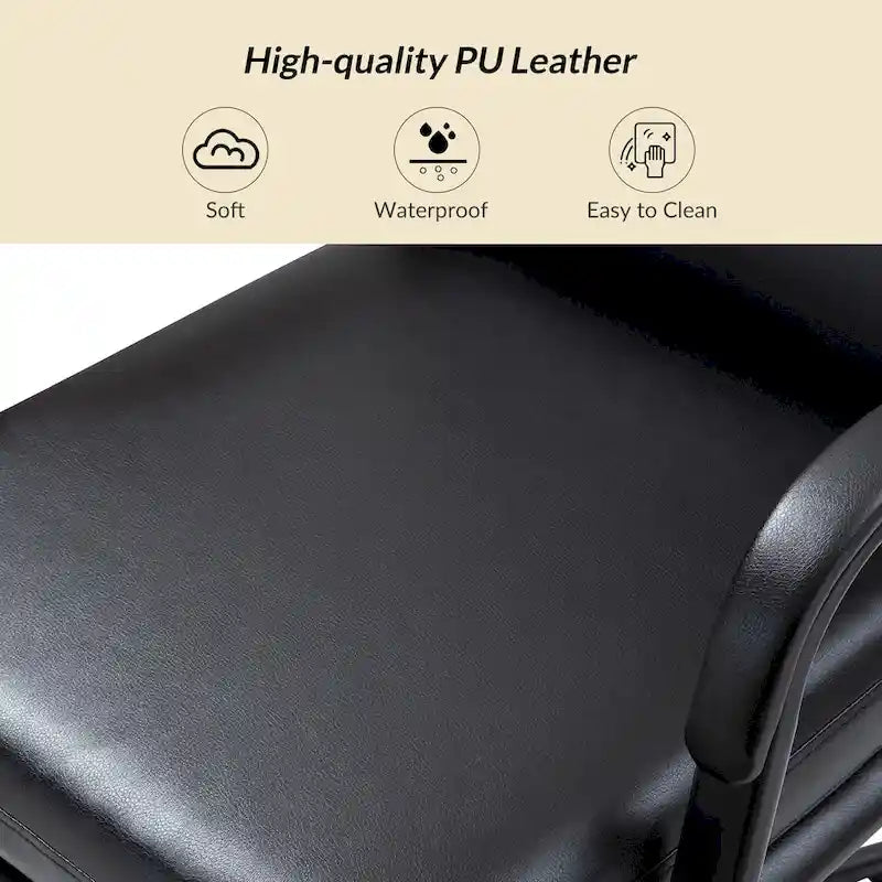 Joseph Contemporary Faux Leather Task Chair with Tilt Lock and Center Tilt by HULALA HOME 9
