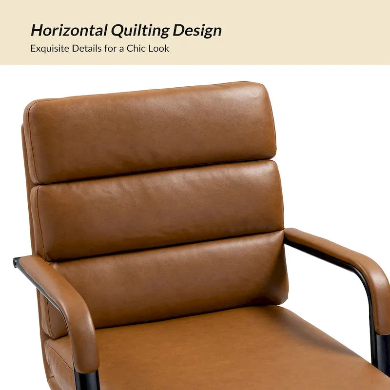 Joseph Contemporary Faux Leather Task Chair with Tilt Lock and Center Tilt by HULALA HOME 15
