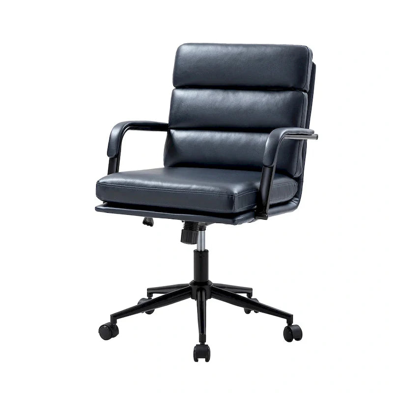 Joseph Contemporary Faux Leather Task Chair with Tilt Lock and Center Tilt by HULALA HOME 21