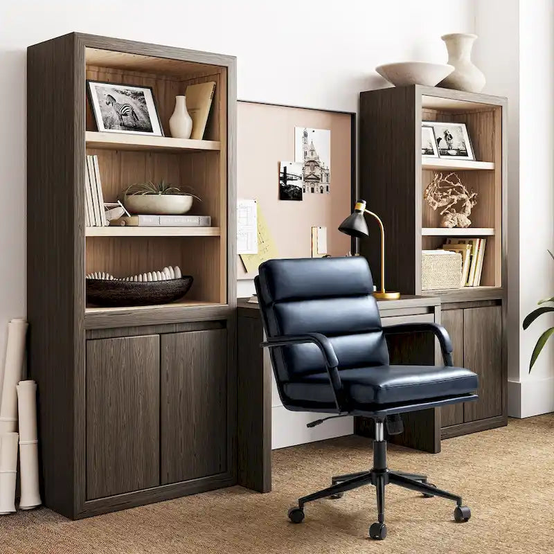 Joseph Contemporary Faux Leather Task Chair with Tilt Lock and Center Tilt by HULALA HOME 22