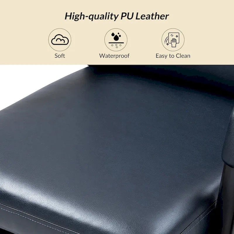 Joseph Contemporary Faux Leather Task Chair with Tilt Lock and Center Tilt by HULALA HOME 25