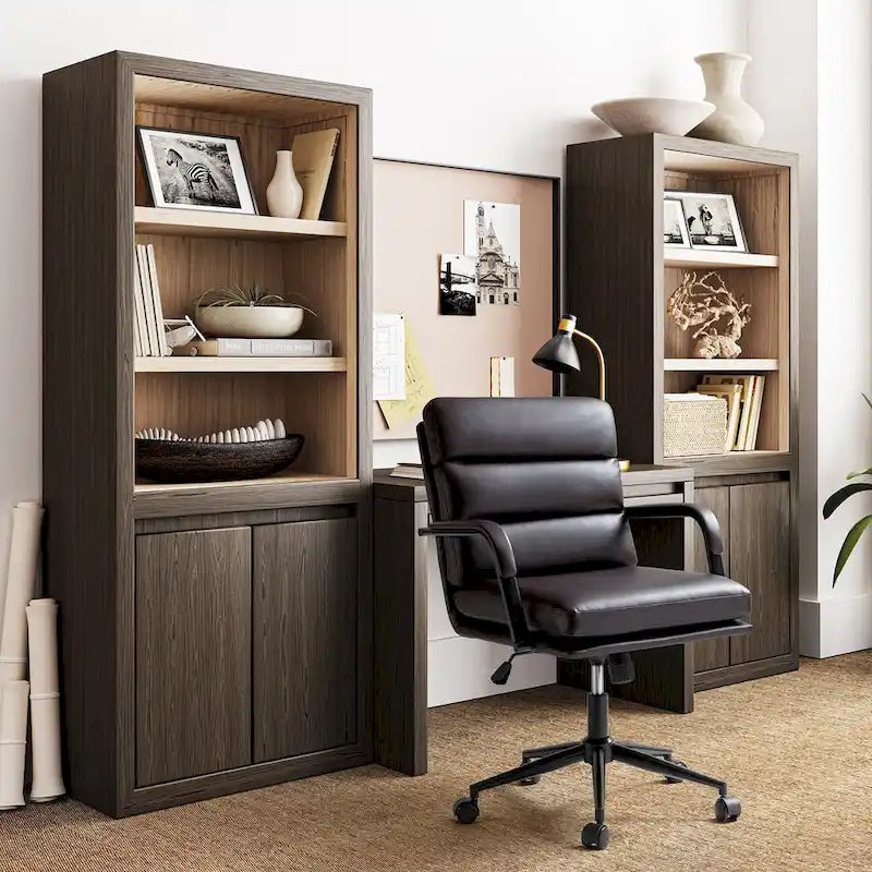 Joseph Contemporary Faux Leather Task Chair with Tilt Lock and Center Tilt by HULALA HOME 31