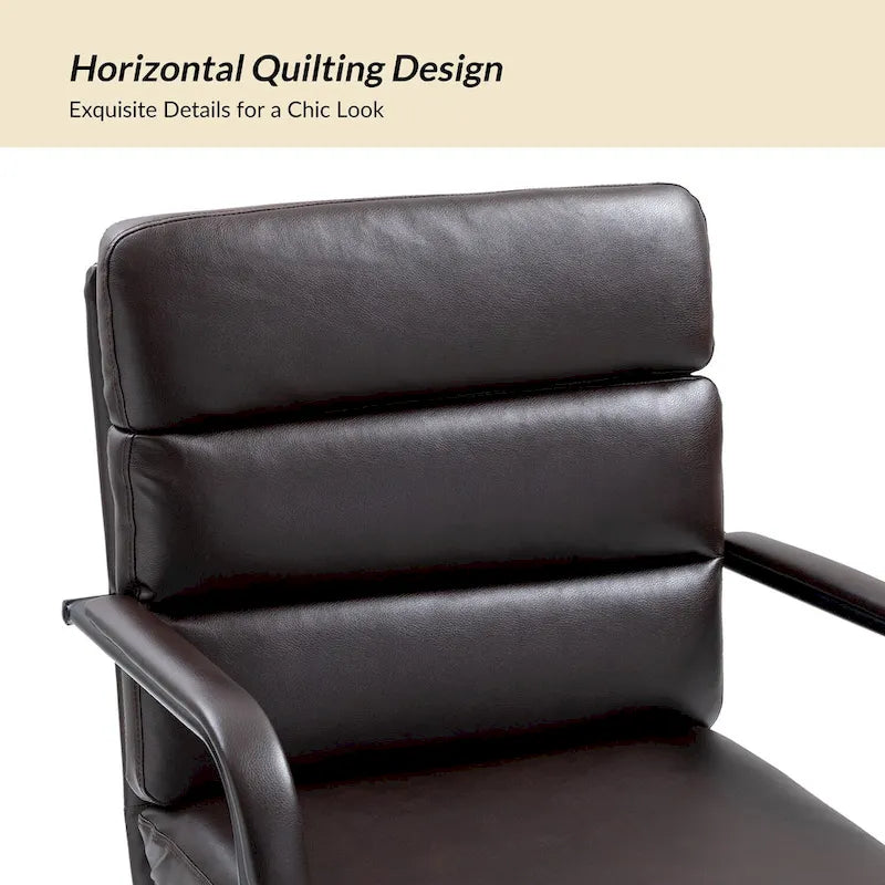 Joseph Contemporary Faux Leather Task Chair with Tilt Lock and Center Tilt by HULALA HOME 33