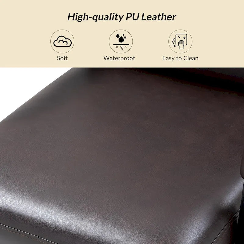 Joseph Contemporary Faux Leather Task Chair with Tilt Lock and Center Tilt by HULALA HOME 34
