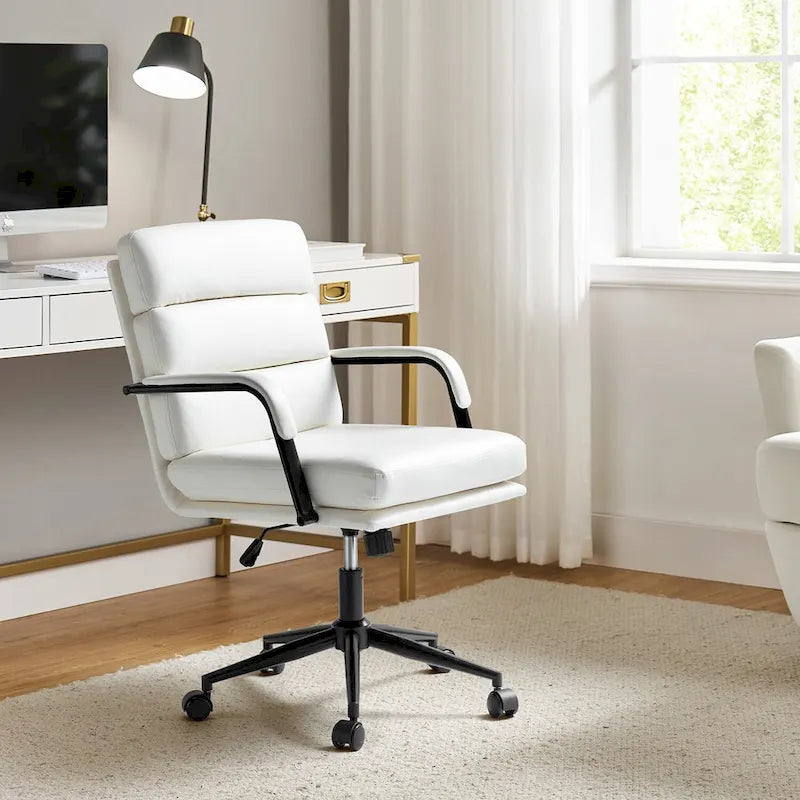 Joseph Contemporary Faux Leather Task Chair with Tilt Lock and Center Tilt by HULALA HOME 38
