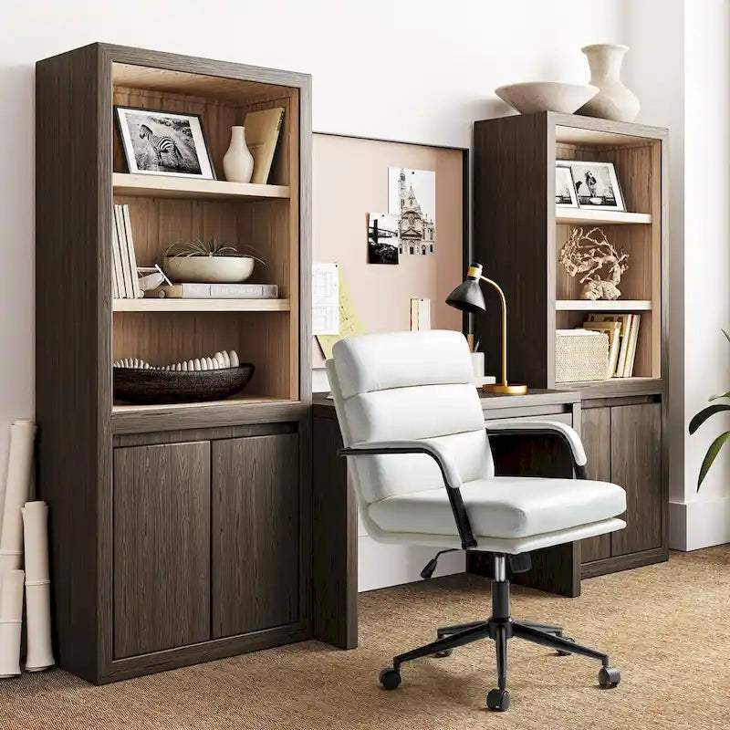Joseph Contemporary Faux Leather Task Chair with Tilt Lock and Center Tilt by HULALA HOME 40