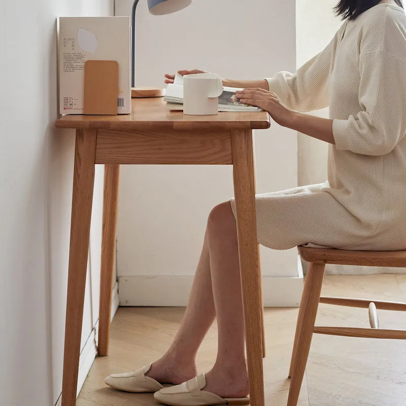 100% Solid Natural Wood Computer Desk 8