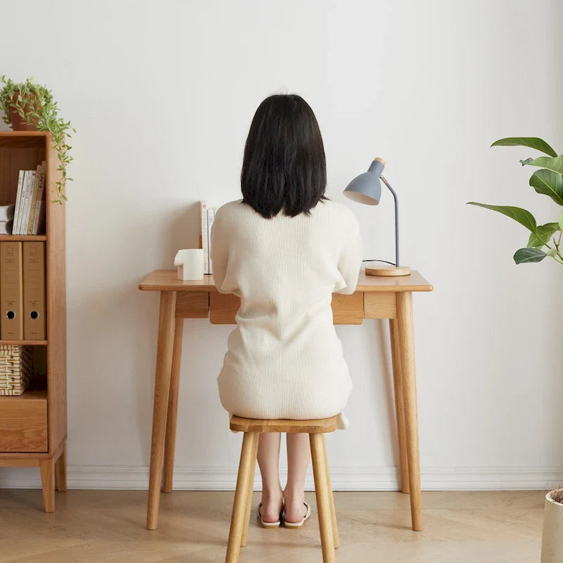 100% Solid Natural Wood Computer Desk 1