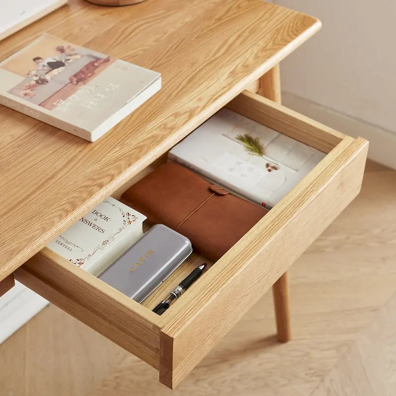 100% Solid Natural Wood Computer Desk 6