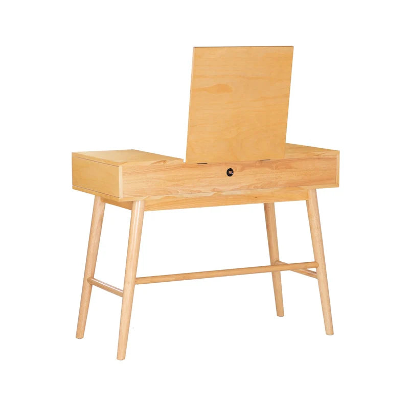 Chantal Natural Wood Vanity with 2 Cane Drawers 7