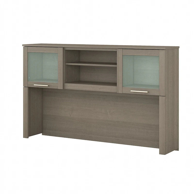 Bush Furniture Somerset Ash Gray 60-Inch Hutch for L-Shaped Desk - Dimensions: 59.09L x 12.50W x 35.69H 44