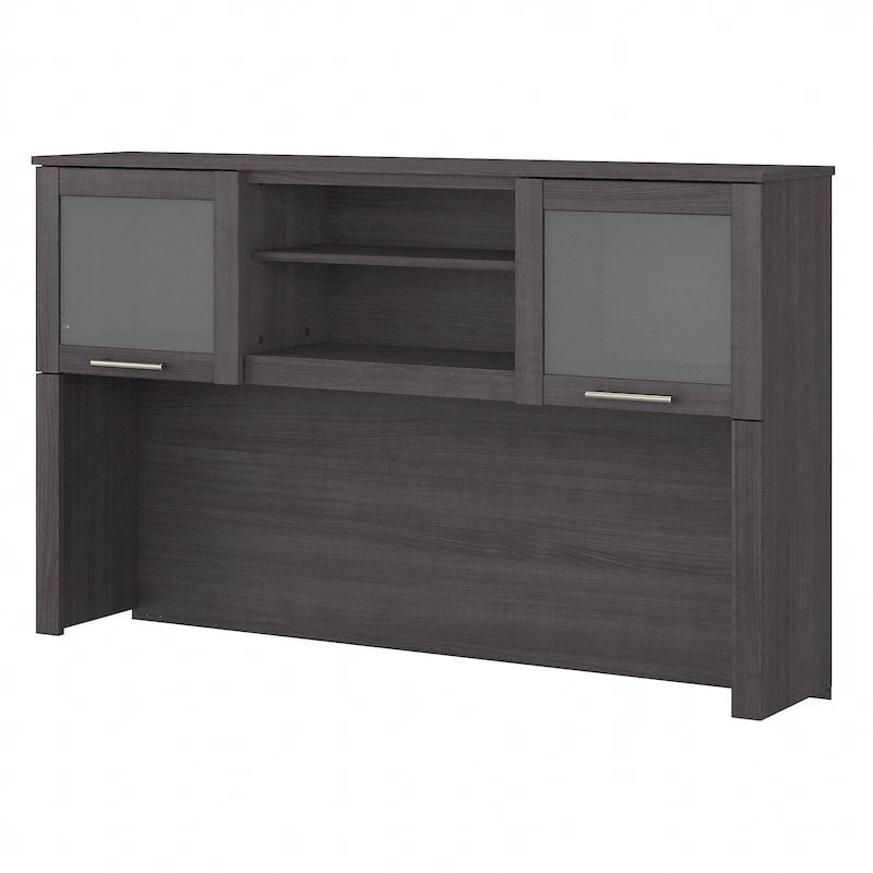 Bush Furniture Somerset Ash Gray 60-Inch Hutch for L-Shaped Desk - Dimensions: 59.09L x 12.50W x 35.69H 45