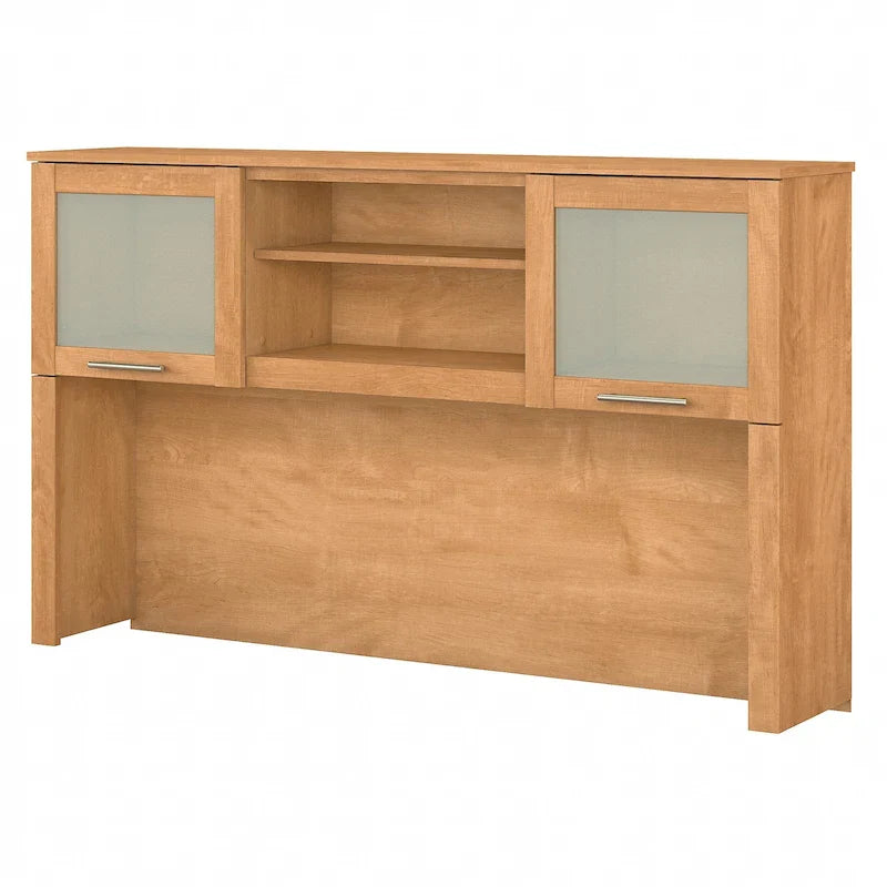 Bush Furniture Somerset Ash Gray 60-Inch Hutch for L-Shaped Desk - Dimensions: 59.09L x 12.50W x 35.69H 46