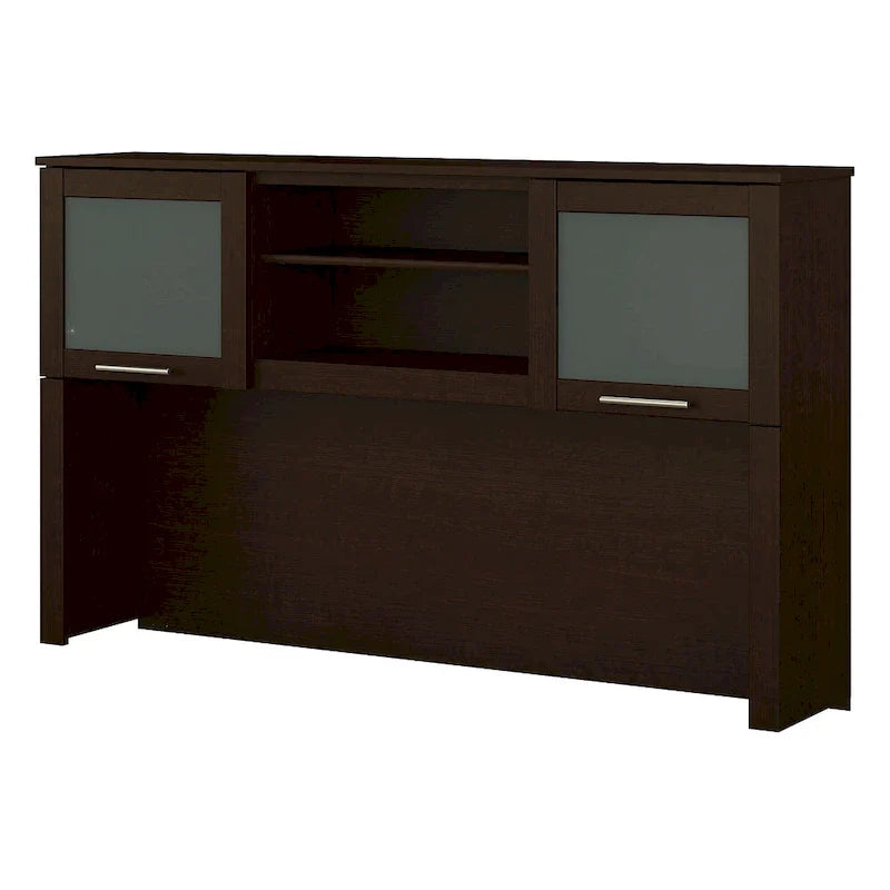 Bush Furniture Somerset Ash Gray 60-Inch Hutch for L-Shaped Desk - Dimensions: 59.09L x 12.50W x 35.69H 23