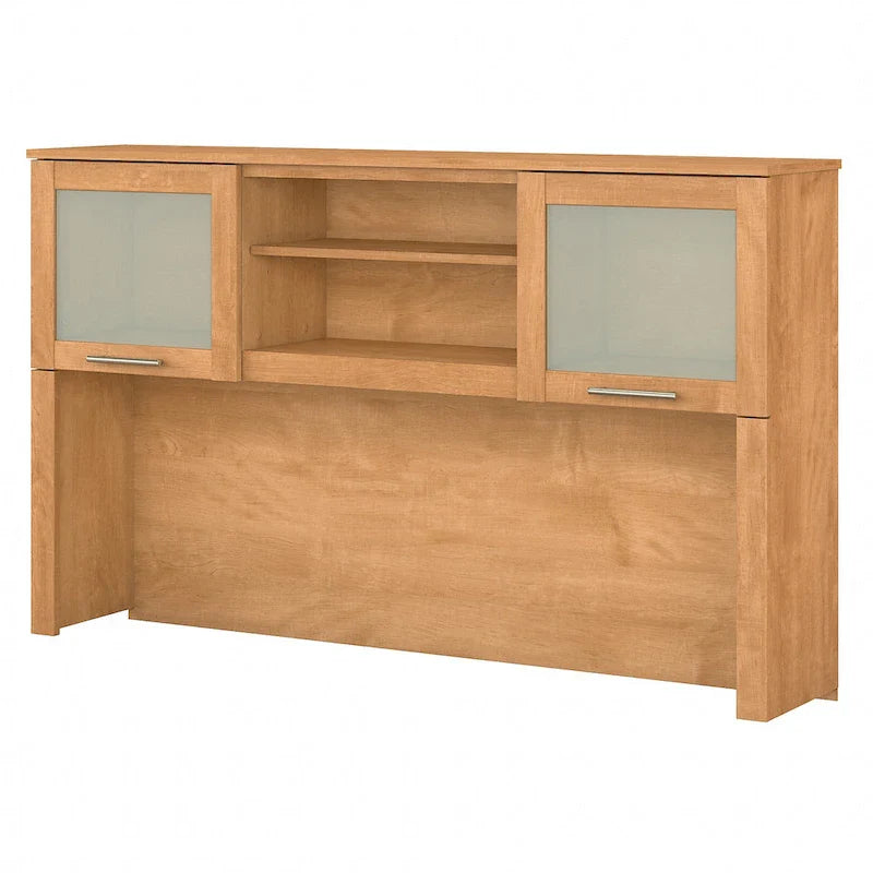 Bush Furniture Somerset Ash Gray 60-Inch Hutch for L-Shaped Desk - Dimensions: 59.09L x 12.50W x 35.69H 28