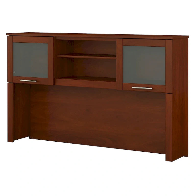 Bush Furniture Somerset Ash Gray 60-Inch Hutch for L-Shaped Desk - Dimensions: 59.09L x 12.50W x 35.69H 42
