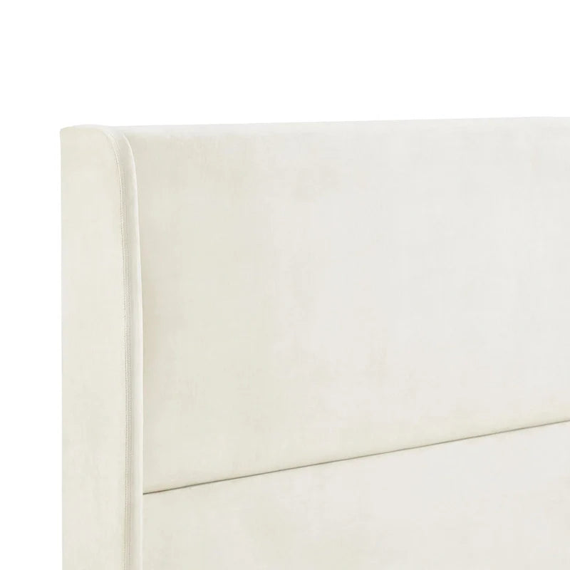 Roundhill Furniture Rozitta Upholstered Wingback Bed with Platform Design 5