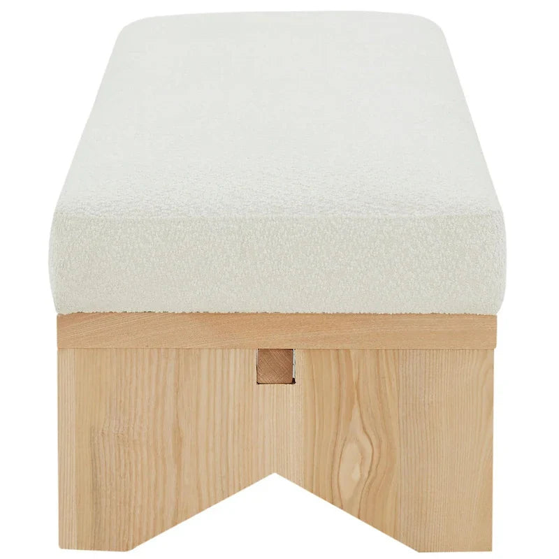 SAFAVIEH Couture Boris Mid-Century Modern Bench - Dimensions: 62.4" W x 19.7" D x 16.5" H 4