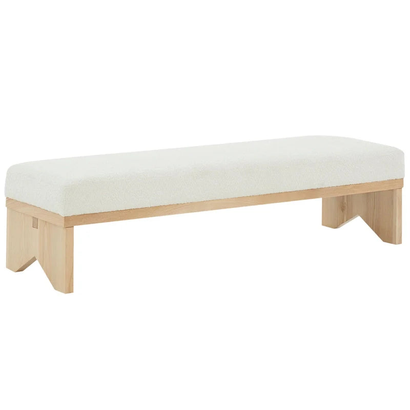 SAFAVIEH Couture Boris Mid-Century Modern Bench - Dimensions: 62.4" W x 19.7" D x 16.5" H 5