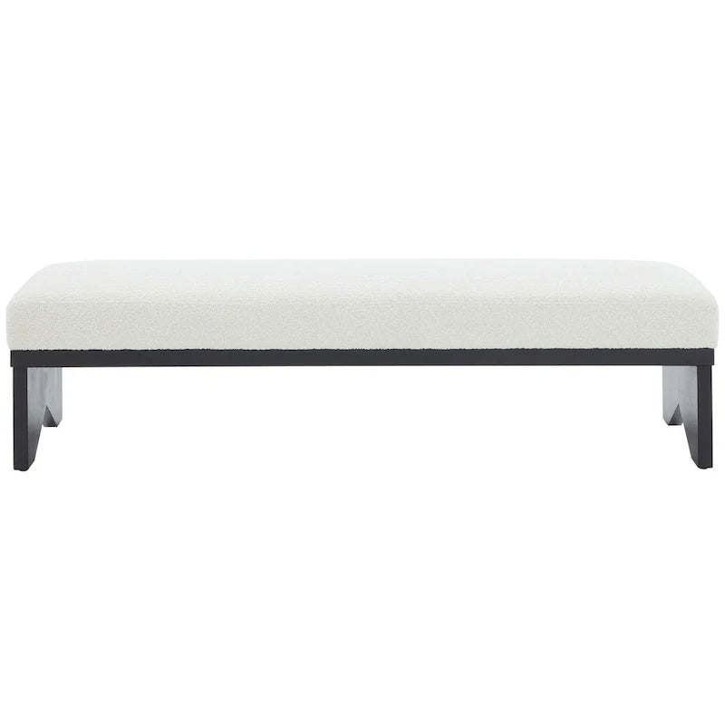 SAFAVIEH Couture Boris Mid-Century Modern Bench - Dimensions: 62.4" W x 19.7" D x 16.5" H 11
