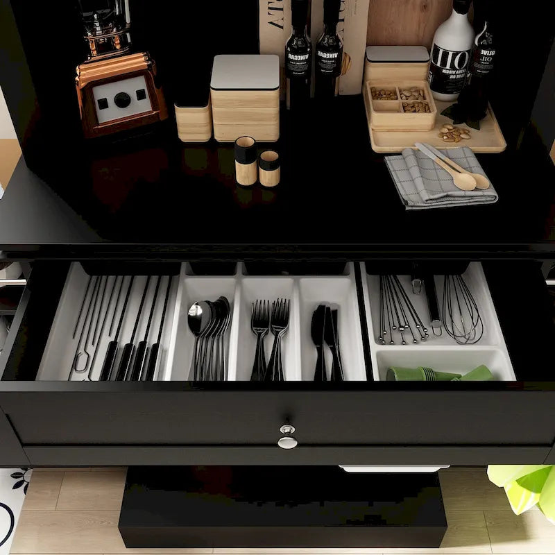 Spacious Kitchen Cabinet with Microwave Space - 30W x 69.3H 22