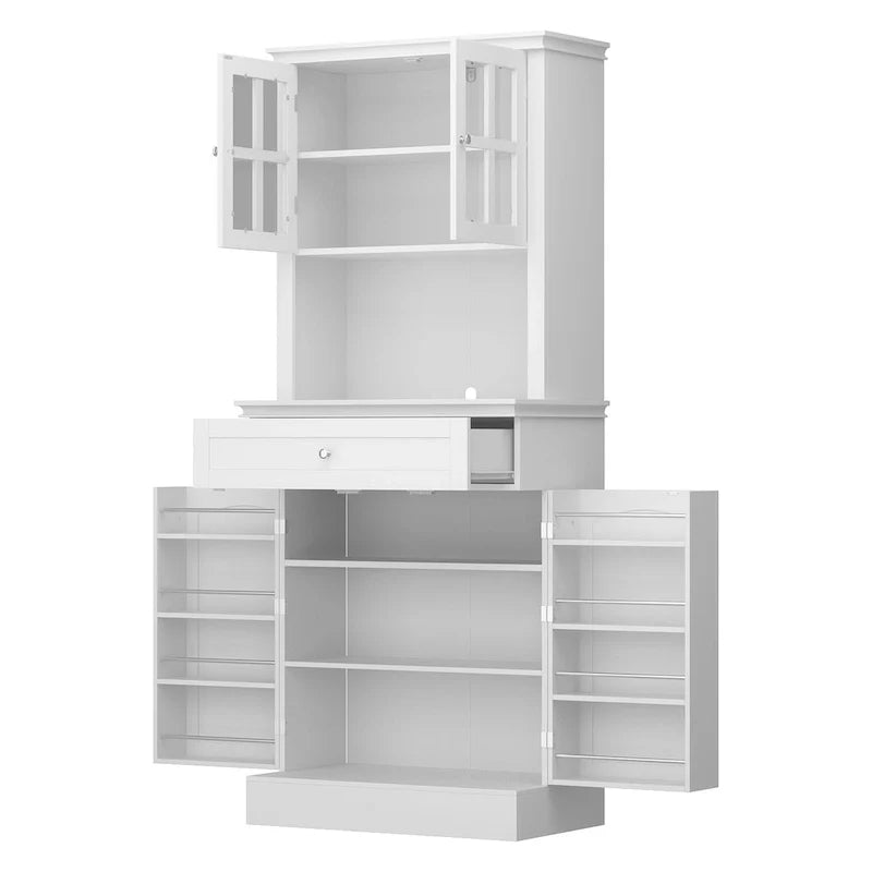 Spacious Kitchen Cabinet with Microwave Space - 30W x 69.3H 30
