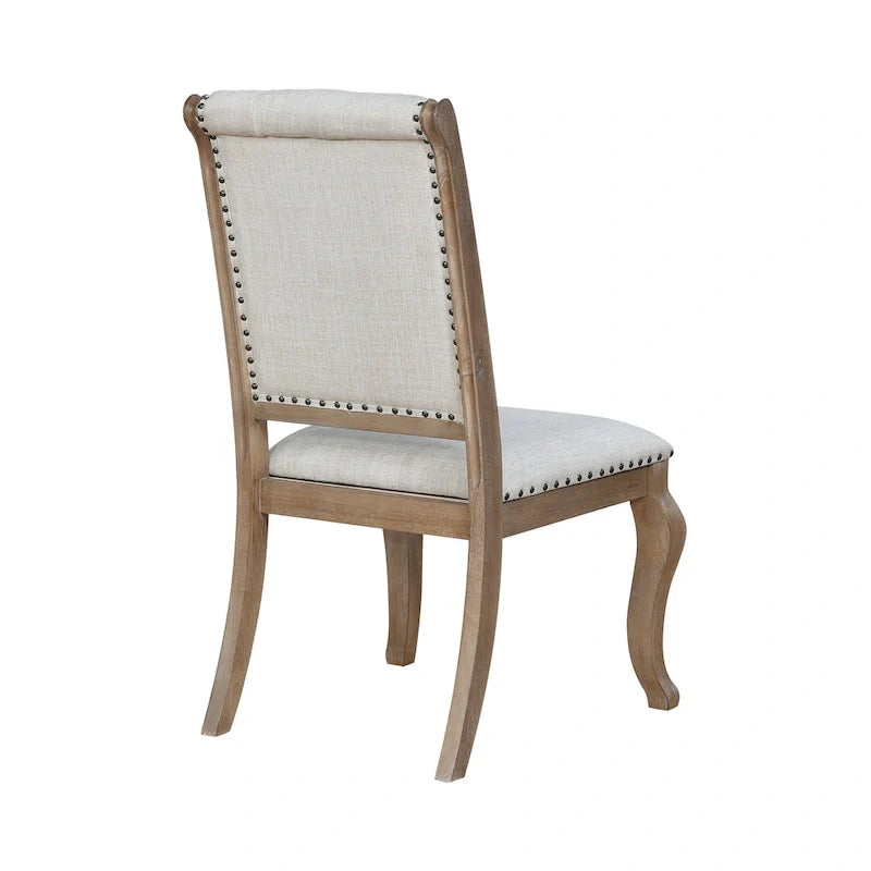 Fremont 9-Piece Dining Set in Brown and Cream with Removable Leaf 5