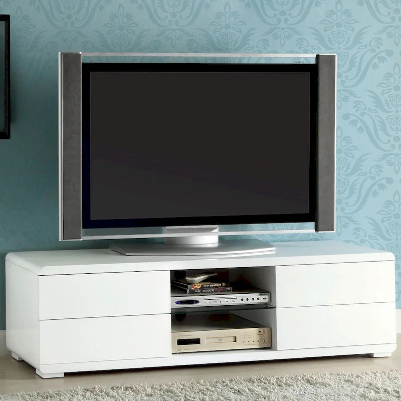 High Gloss Lacquer TV Stand with 4 Drawers 6