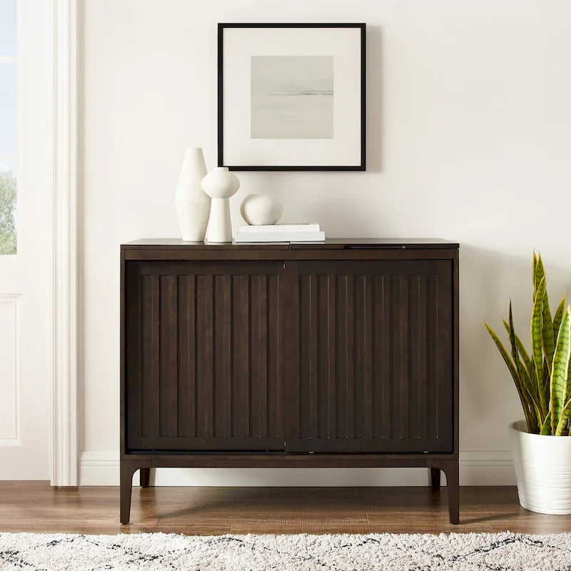 Crosley Asher Media Console for Record Storage 2