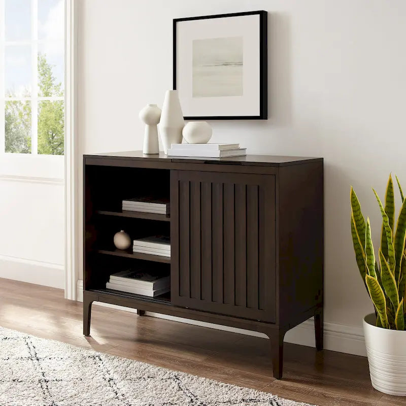 Crosley Asher Media Console for Record Storage 3