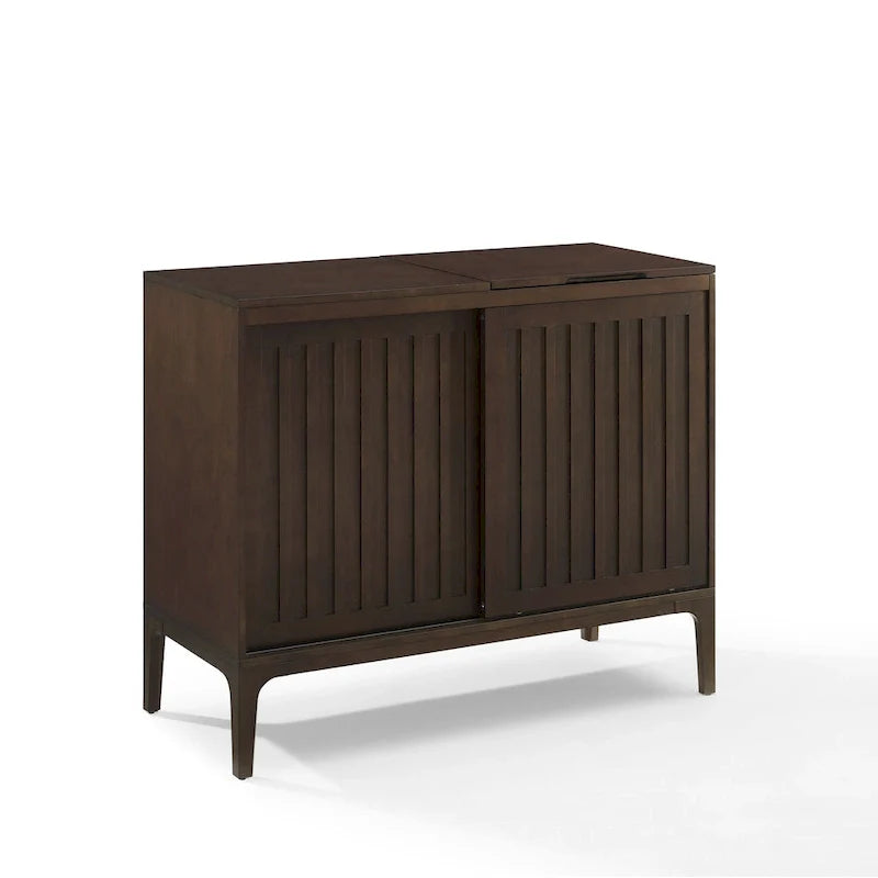 Crosley Asher Media Console for Record Storage 9