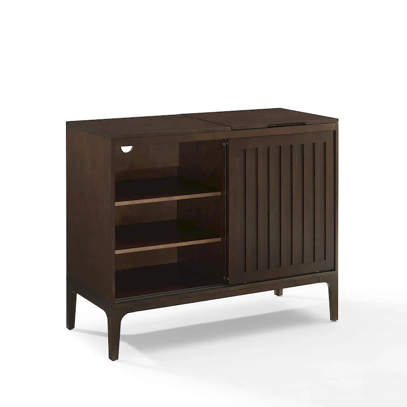 Crosley Asher Media Console for Record Storage 11