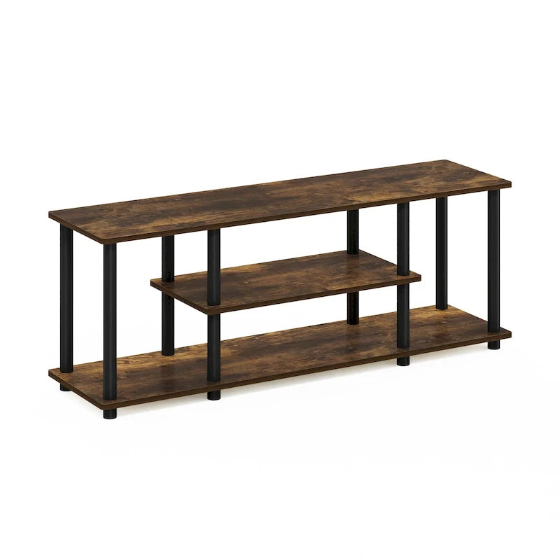 Furinno Turn-N-Tube Tool-Free 3D 3-Tier TV Stand for Entertainment 12