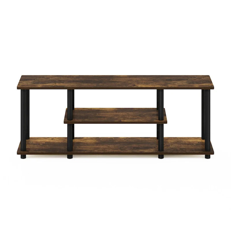 Furinno Turn-N-Tube Tool-Free 3D 3-Tier TV Stand for Entertainment 7