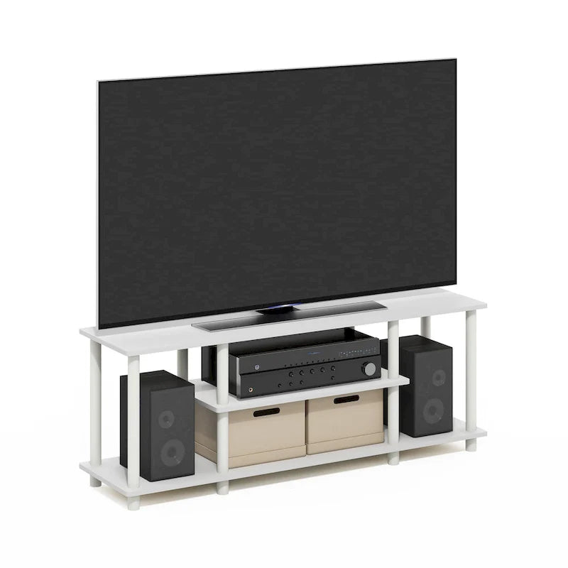 Furinno Turn-N-Tube Tool-Free 3D 3-Tier TV Stand for Entertainment 10