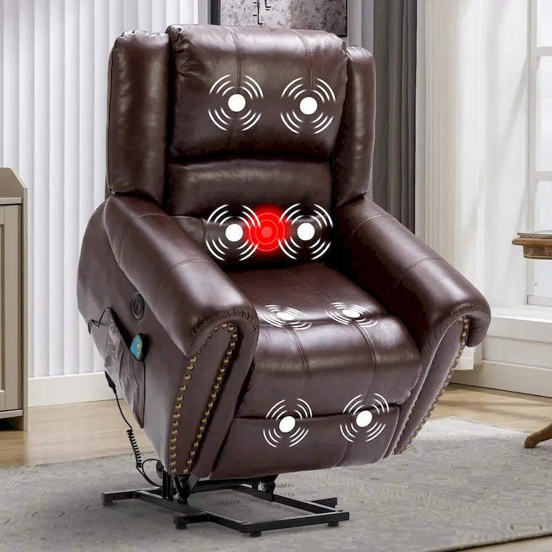 Comfortable Power Lift Recliner Chair with Breathable Fabric, Massage, Heat, and USB Charging Port 2