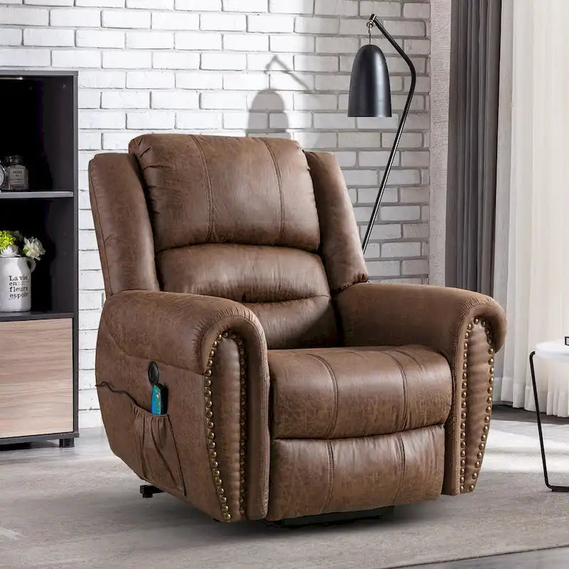 Comfortable Power Lift Recliner Chair with Breathable Fabric, Massage, Heat, and USB Charging Port 10
