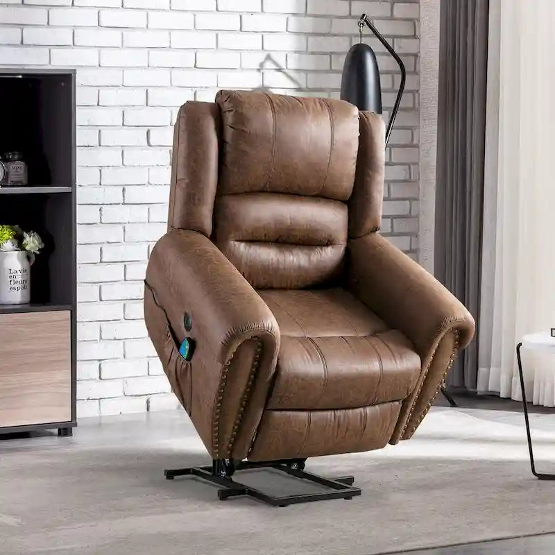 Comfortable Power Lift Recliner Chair with Breathable Fabric, Massage, Heat, and USB Charging Port 12
