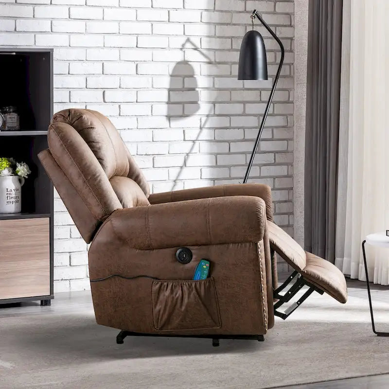 Comfortable Power Lift Recliner Chair with Breathable Fabric, Massage, Heat, and USB Charging Port 13