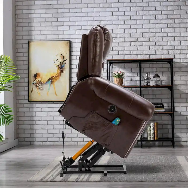Comfortable Power Lift Recliner Chair with Breathable Fabric, Massage, Heat, and USB Charging Port 23