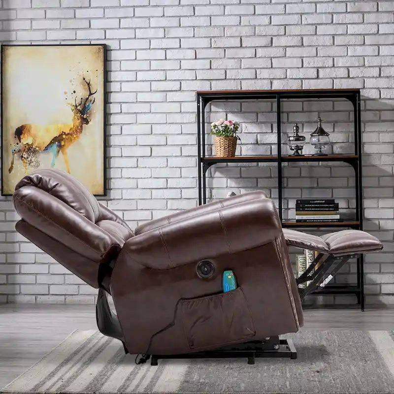 Comfortable Power Lift Recliner Chair with Breathable Fabric, Massage, Heat, and USB Charging Port 24