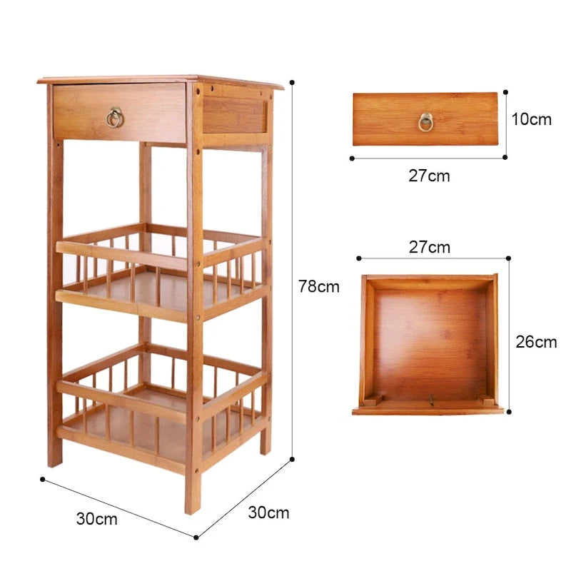 Wooden End Table with Storage Compartment 14