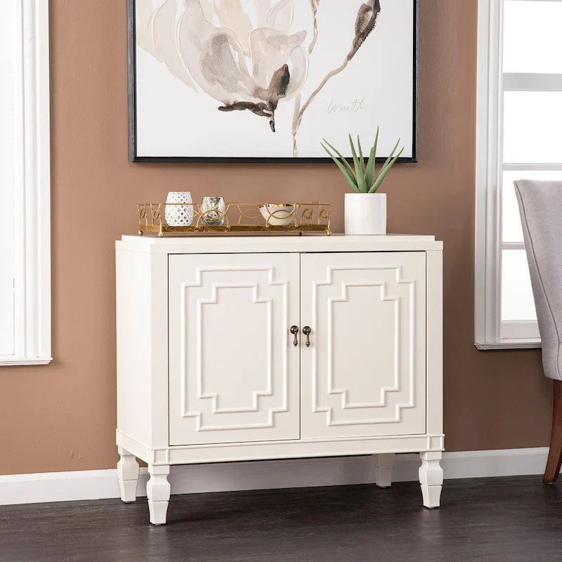 SEI Furniture Taborley Antique White Double-Door Accent Cabinet" can be rewritten as:

"SEI Furniture Taborley Antique White Double-Door Accent Storage Cabinet 1