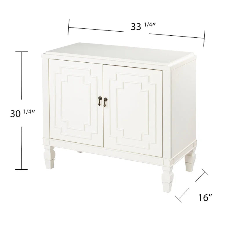 SEI Furniture Taborley Antique White Double-Door Accent Cabinet" can be rewritten as:

"SEI Furniture Taborley Antique White Double-Door Accent Storage Cabinet 10
